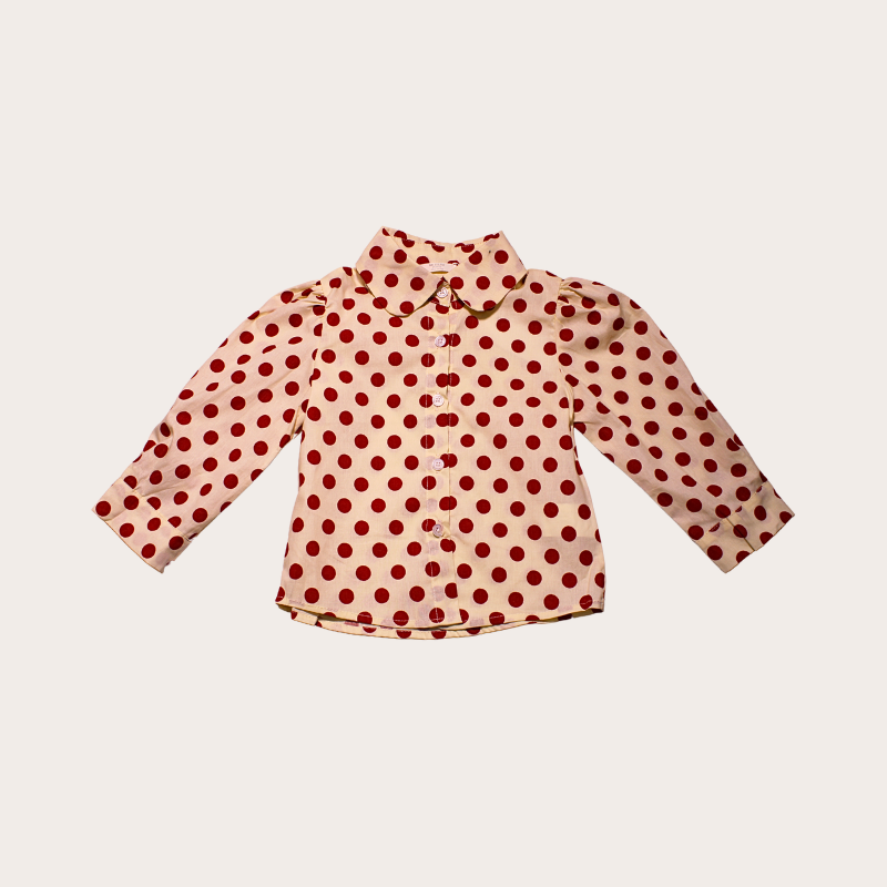 SET BLUSA BOLEADA Y VESTIDO ROJO