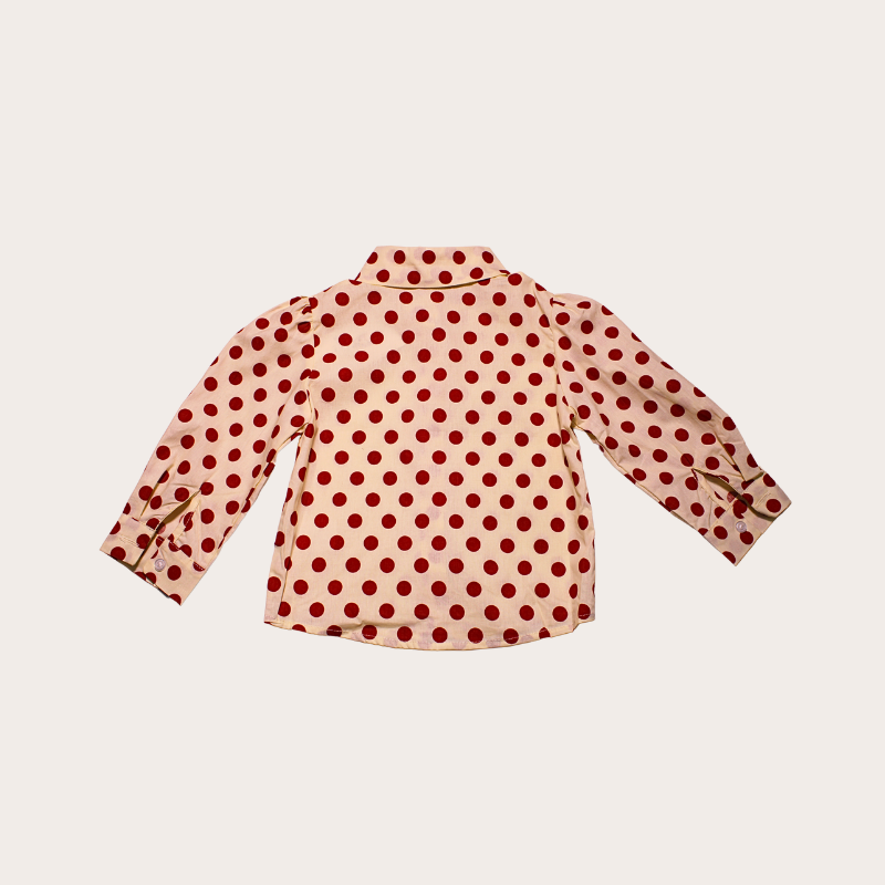 SET BLUSA BOLEADA Y VESTIDO ROJO