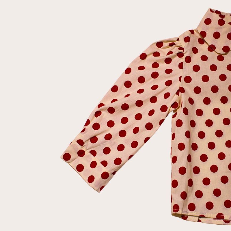 SET BLUSA BOLEADA Y VESTIDO ROJO