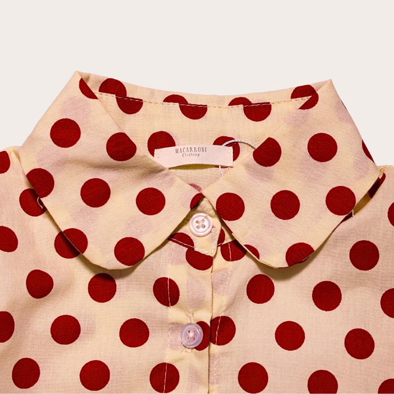 SET BLUSA BOLEADA Y VESTIDO ROJO