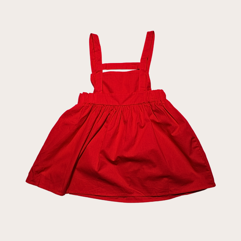 SET BLUSA BOLEADA Y VESTIDO ROJO