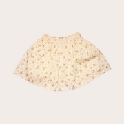 FALDA BORDADA DE ENCAJE FLORAL