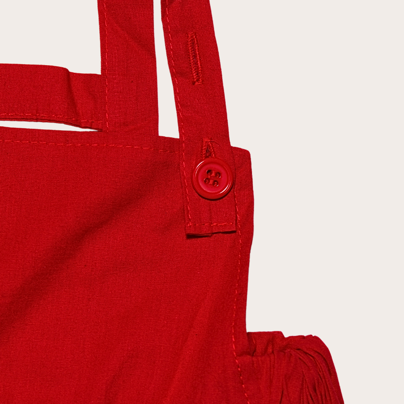 SET BLUSA BOLEADA Y VESTIDO ROJO