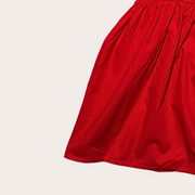 SET BLUSA BOLEADA Y VESTIDO ROJO