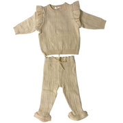 SET DE PANTALON Y SUETER CON VOLANTES