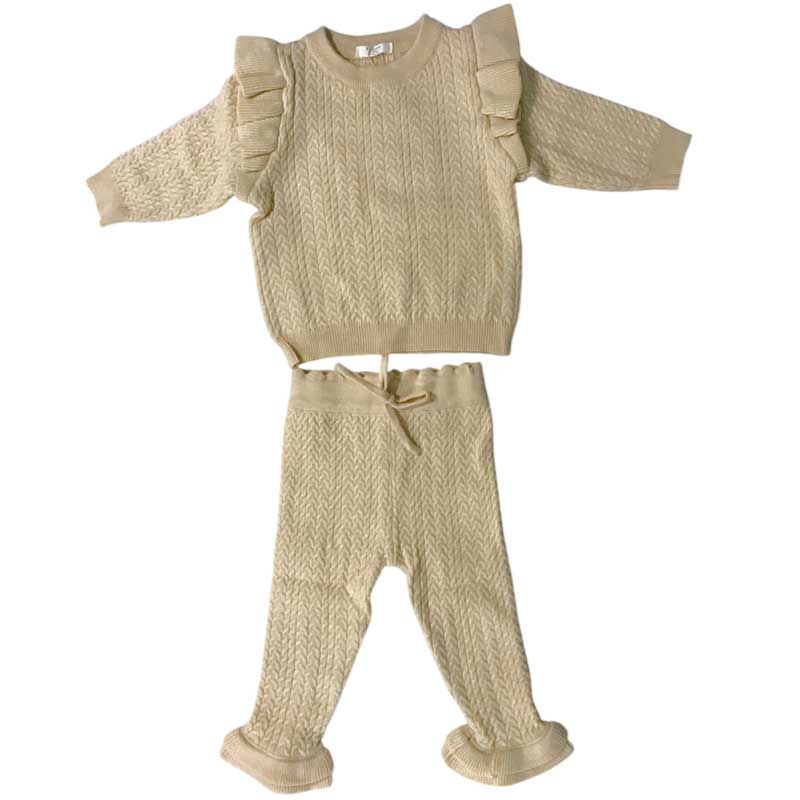 SET DE PANTALON Y SUETER CON VOLANTES