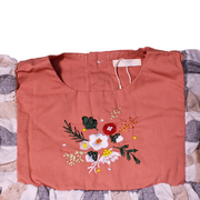 SET MARIA PIA BLUSA CUADROS Y MANGA BOMBACHA Y BLOMMER CORTO