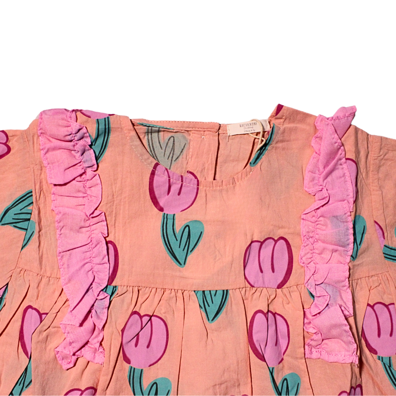 VESTIDO ESTAMPADO DE TULIPAN