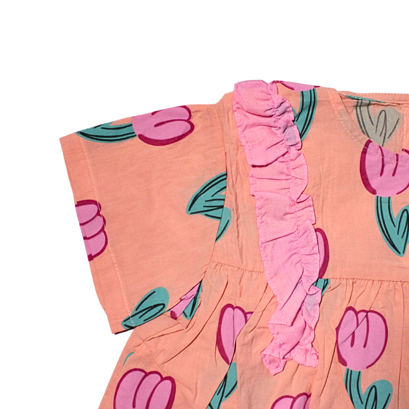 VESTIDO ESTAMPADO DE TULIPAN