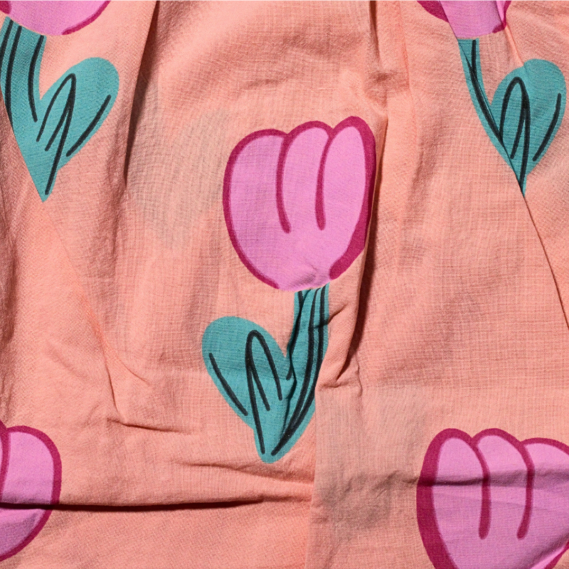 VESTIDO ESTAMPADO DE TULIPAN