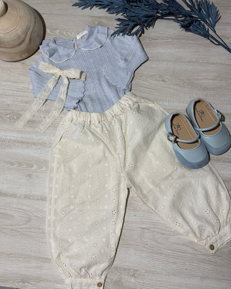 CONJUNTO ENCANTO AZUL Y ENCAJE