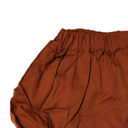 SET MARIA PIA BLUSA CUADROS Y MANGA BOMBACHA Y BLOMMER CORTO