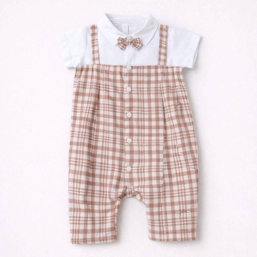 Pelele Cuadros con Moño