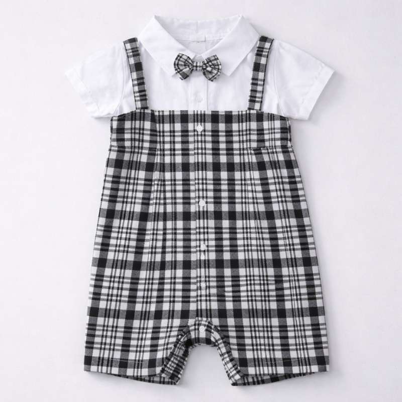 Pelele Cuadros con Moño