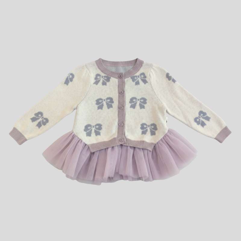 Vestido de Tul con Sueter Diseño de Moños