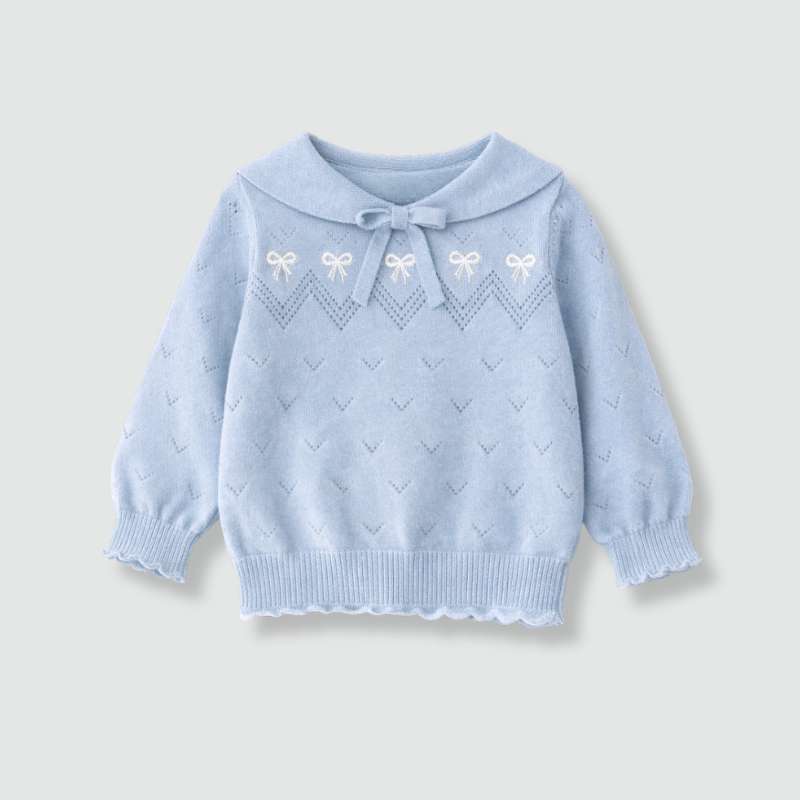 Sueter Tejido con Cuello y Moñito