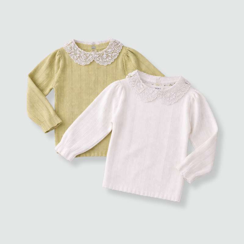 Sueter Tejido Cuello Encaje