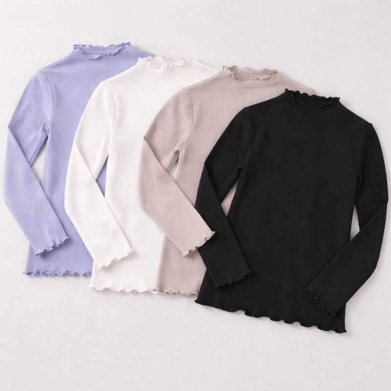 Blusa de Algodón Cuello de Punto