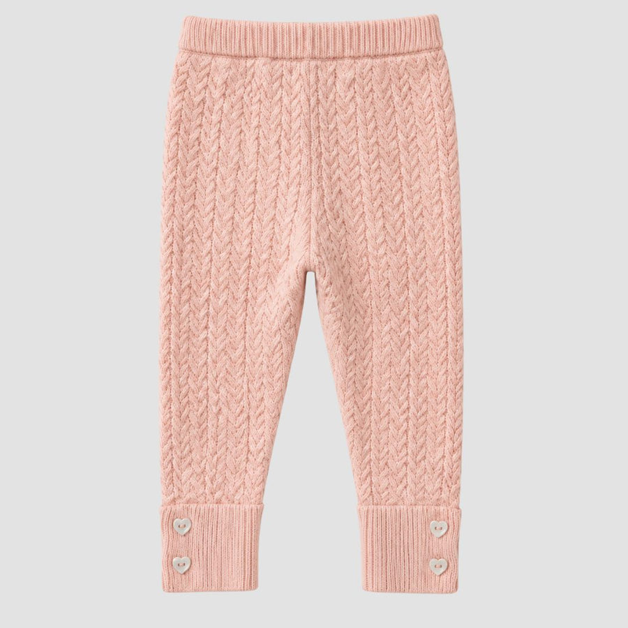 Leggins de Punto Botón de Corazón